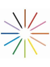 Мелки пластиковые BIC "Plastidecor", 12 цветов, ультрапрочные, круглые, картонная упаковка, подвес, 945764