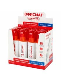 Ручка-корректор ОФИСМАГ, 12 мл, металлический наконечник, 225216
