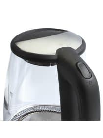 Чайник SONNEN KT-1788, 1,7 л, 2200 Вт, закрытый нагревательный элемент, стекло, черный, подсветка, 454349