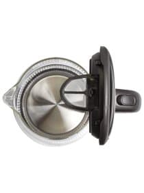 Чайник SONNEN KT-1788, 1,7 л, 2200 Вт, закрытый нагревательный элемент, стекло, черный, подсветка, 454349