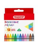Восковые мелки ПИФАГОР "СОЛНЫШКО", НАБОР 12 цветов, 227279
