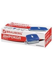 Дырокол BRAUBERG "Original", до 10 листов, синий, 227785