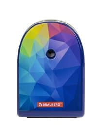 Точилка механическая BRAUBERG "MULTICOLOR", корпус с печатью, 228489