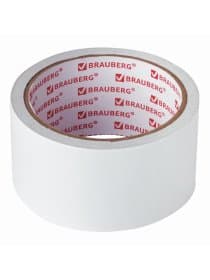 Клейкая двухсторонняя лента 50 мм х 10 м, БУМАЖНАЯ ОСНОВА, BRAUBERG, 229055