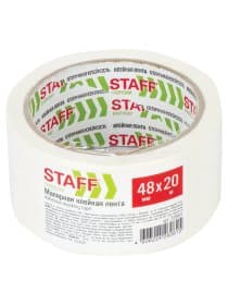 Клейкая лента малярная креппированная 48 мм x 20 м, STAFF EVERYDAY, 229057
