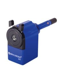 Точилка механическая BRAUBERG "JET", металлический механизм, корпус синий, 229570