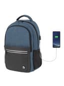 Рюкзак BRAUBERG URBAN универсальный, с отделением для ноутбука, USB-порт, "Denver", синий, 46х30х16 см, 229893