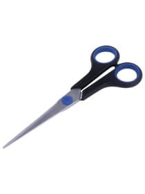 Ножницы BRAUBERG "Soft Grip", 165 мм, черно-синие, резиновые вставки, 3-сторонняя заточка, 230761