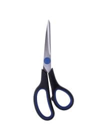 Ножницы BRAUBERG "Soft Grip", 190 мм, черно-синие, резиновые вставки, 3-сторонняя заточка, 230762