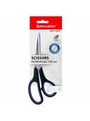 Ножницы BRAUBERG "Soft Grip", 190 мм, черно-синие, резиновые вставки, 3-сторонняя заточка, 230762