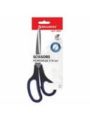 Ножницы BRAUBERG "Soft Grip", 216 мм, черно-синие, резиновые вставки, 3-х сторонняя заточка, 230763