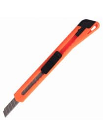 Нож канцелярский 9 мм BRAUBERG "Classic", фиксатор, корпус ассорти, упаковка с европодвесом, 230914