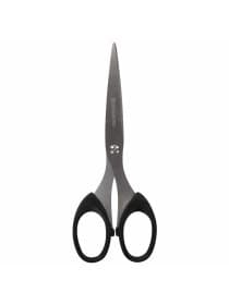 Ножницы BRAUBERG "Classic", 160 мм, черные, классической формы, 2-х сторонняя заточка, 230933