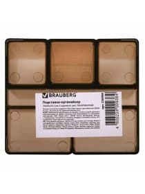 Подставка-органайзер BRAUBERG-CONTRACT, 109х95х101,5 мм, 5 отделений, тонированная, 230994