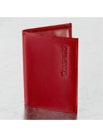 Обложка для паспорта натуральная кожа галант, "PASSPORT", красная, BRAUBERG, 237178