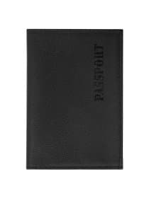 Обложка для паспорта натуральная кожа галант, "PASSPORT", черная, BRAUBERG, 237179