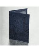 Обложка для паспорта натуральная кожа кайман, "PASSPORT", темно-синяя, BRAUBERG, 237196