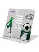 Подставка для книг и учебников большая ЮНЛАНДИЯ "Play Football", регулируемый наклон, металлическая, 237574