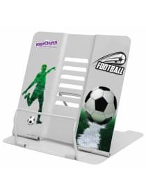 Подставка для книг и учебников большая ЮНЛАНДИЯ "Play Football", регулируемый наклон, металлическая, 237574