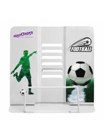 Подставка для книг и учебников большая ЮНЛАНДИЯ "Play Football", регулируемый наклон, металлическая, 237574