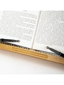 Подставка для книг и планшетов большая бамбуковая BRAUBERG, 34х24 см, регулируемый наклон, 237896