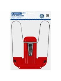 Подставка для книг и учебников BRAUBERG LINE+, металлическая, красная, европодвес, 238070