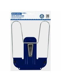 Подставка для книг и учебников BRAUBERG LINE+, металлическая, синяя, европодвес, 238071