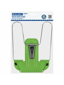 Подставка для книг и учебников BRAUBERG LINE+, металлическая, зеленая, европодвес, 238072