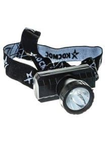 Фонарь налобный аккумуляторный КОСМОС 3 Вт LED, Li-ion, заряд от USB, KocAcHead3W