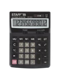 Калькулятор настольный STAFF STF-2512 (170х125 мм), 12 разрядов, двойное питание, 250136