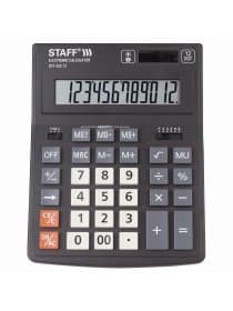Калькулятор настольный STAFF PLUS STF-333 (200x154 мм), 12 разрядов, двойное питание, 250415