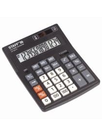 Калькулятор настольный STAFF PLUS STF-333 (200x154 мм), 14 разрядов, двойное питание, 250416