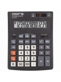 Калькулятор настольный STAFF PLUS STF-333 (200x154 мм), 14 разрядов, двойное питание, 250416