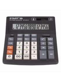 Калькулятор настольный STAFF PLUS STF-333 (200x154 мм), 16 разрядов, двойное питание, 250417