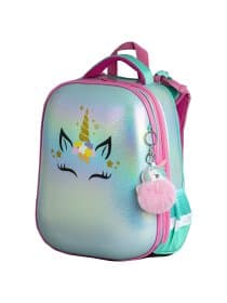 Ранец BRAUBERG SHINY, 2 отделения, с брелоком, "Сказочный единорог", 38х28х14 см, 270694