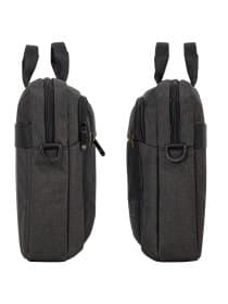 Сумка портфель BRAUBERG PRAGMATIC с отделением для ноутбука 15-16", "Vector", серо-черная, 30х42х8 см, 270827