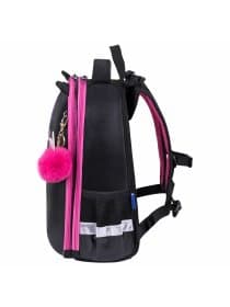Ранец BRAUBERG SHINY, 2 отделения, с брелоком, "Glad to be cat", 38х28х14 см, 271382