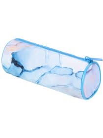 Пенал-тубус BRAUBERG, с эффектом Soft Touch, мягкий, "Blue marble", 22х8 см, 271570