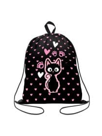 Мешок для обуви BRAUBERG KIDS, с петлей, 42х34 см, "Нежный котик", 271629