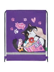 Мешок для обуви BRAUBERG KIDS, светоотражающая полоса, 46х36 см, "Sweet cheeks", 272390