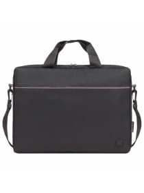 Сумка портфель BRAUBERG PRACTICAL с отделением для ноутбука 15,6", Grey line, черная, 29х40х7 см, 272604