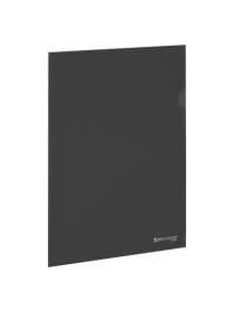 Папка-уголок прозрачная А4 BRAUBERG UNIVERSAL, черная, 0,10 мм, со штрихкодом, 273046