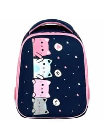 Ранец BRAUBERG KIDS START, 1 отделение, 2 кармана, "Четыре котика", 35х26х13 см, 273150
