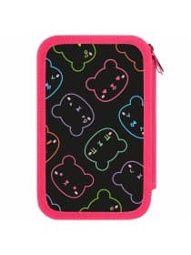 Пенал ПИФАГОР, 3 отделения, ламинированный картон, 19х11 см, "Bears", 273487