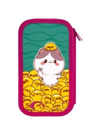 Пенал ЮНЛАНДИЯ, 3 отделения, картон с эффектом soft-touch, 19х11 см, "Duck tales", 273500