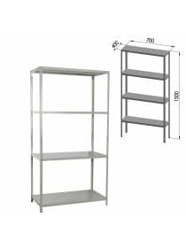 Стеллаж металлический BRABIX "MS-150/40/70-4", 1500х700х400 мм, 4 полки, 291101, S241BR044402