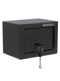 Сейф мебельный BRABIX "SF-140KL", 140х195х140 мм, ключевой замок, черный, 291140, S103BR210114
