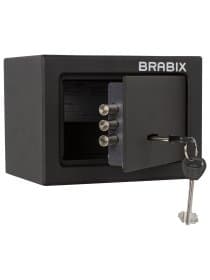 Сейф мебельный BRABIX "SF-140KL", 140х195х140 мм, ключевой замок, черный, 291140, S103BR210114