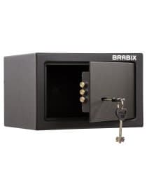 Сейф мебельный BRABIX "SF-170KL", 170х260х230 мм, ключевой замок, черный, 291142, S103BR210514