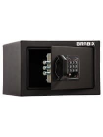 Сейф мебельный BRABIX "SF-170EL", 170х260х230 мм, электронный замок, черный, 291143, S103BR210614